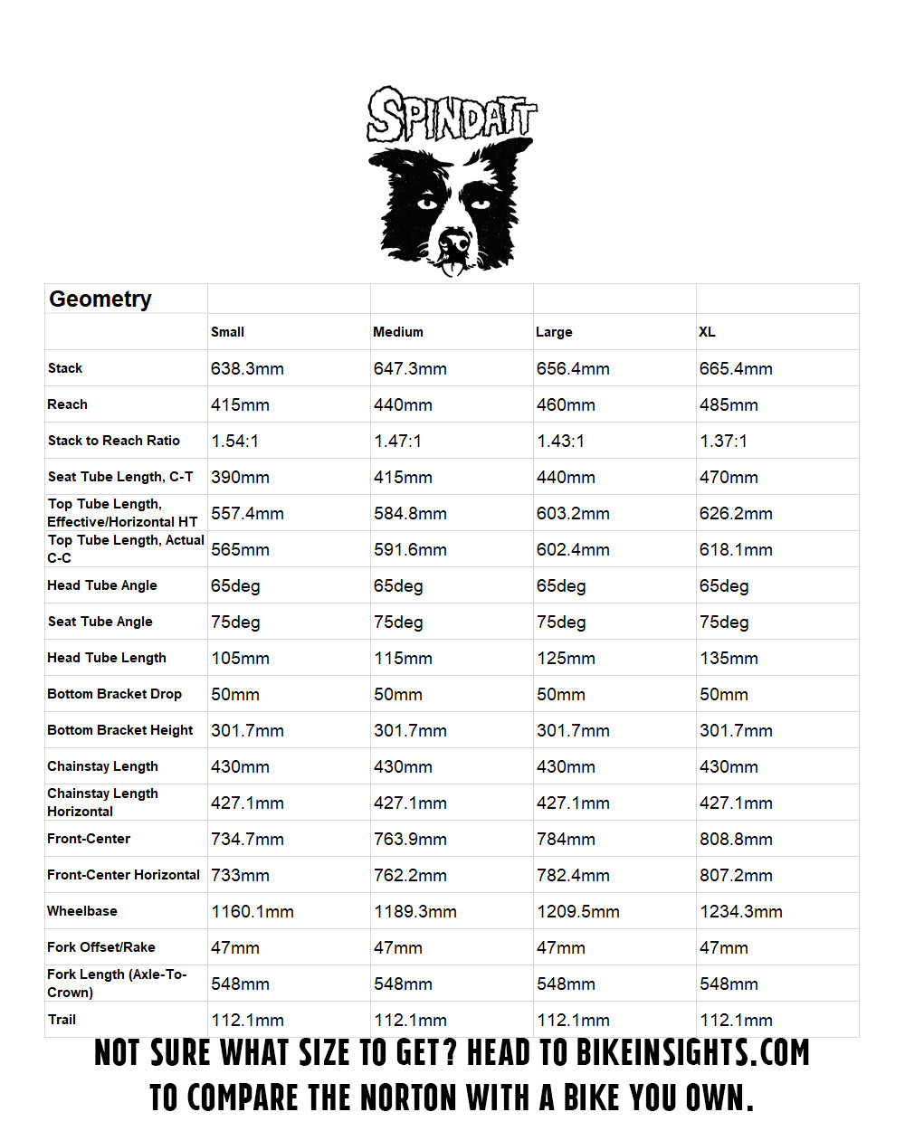 Nakamura bike deals size chart